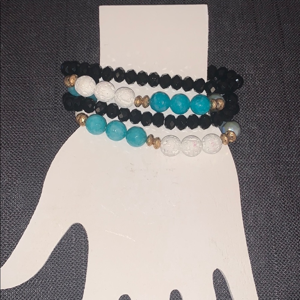 4 Beaded Stretch Bracelets